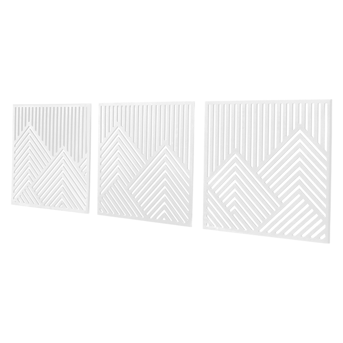 Set De 3 Cuadros 58 X 58 C/u Blanco Mount | Cuadros | decoracion